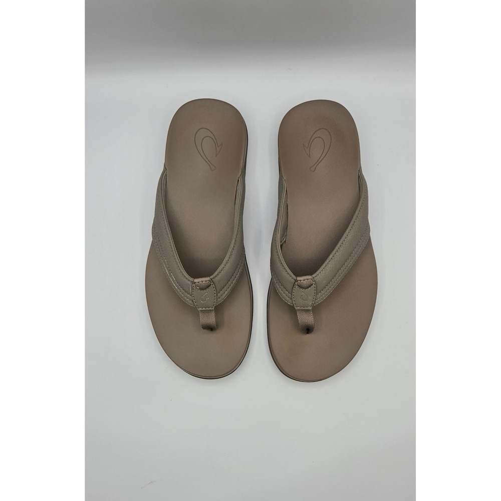 OluKai Maha Men's Sandals 12 Clay/Clay Brown Flip Flop Recovery Beach Comfort - Picture 5 of 11